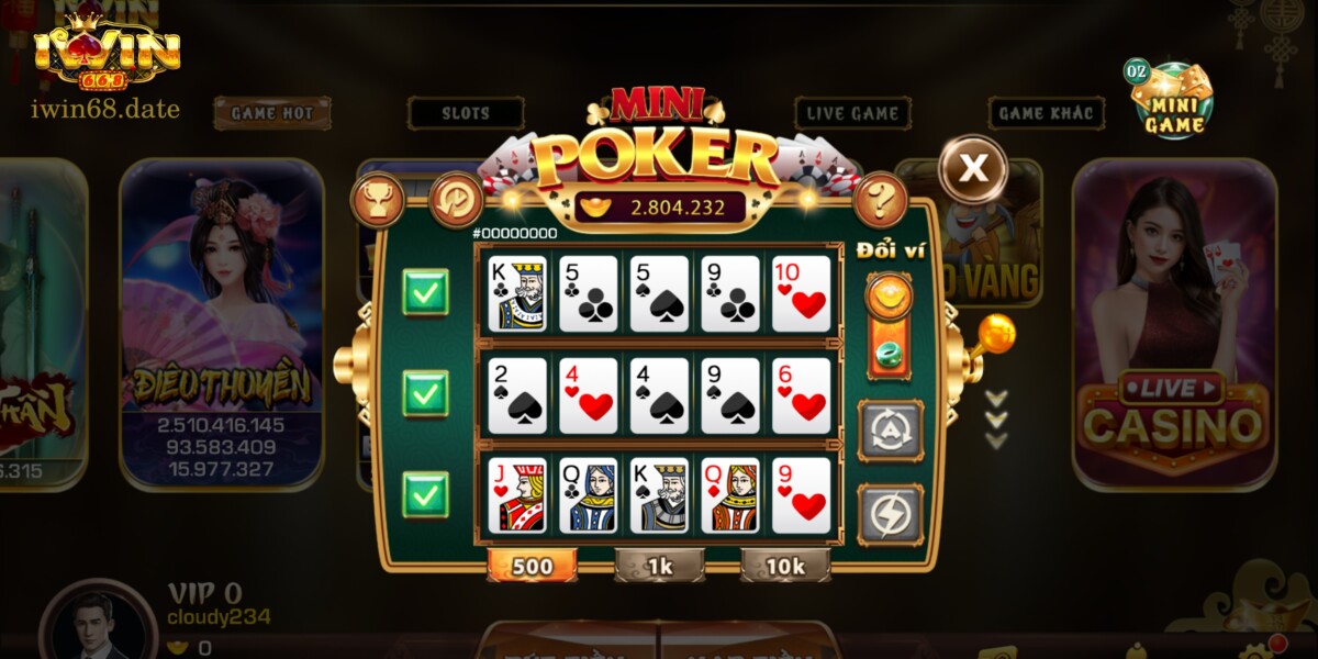 Mini Poker là trò chơi hấp dẫn được hàng triệu người chơi lựa chọn
